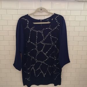 COPY - Alfani black and blue long top